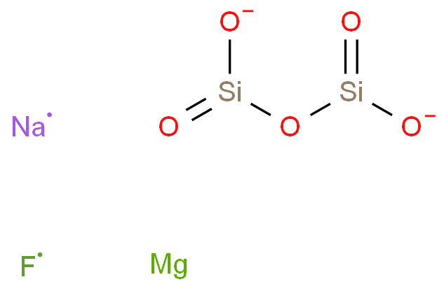 Magnesium sodium fluoride silicate (Mg5Na2F4(Si2O5)4)