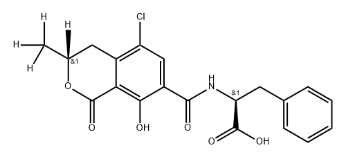 N-[[(3R)-5-Chloro-3,4-dihydro-8-hydroxy-3-(methyl-d3)-1-oxo-1H-2-benzopyran-7-yl-3-d]carbonyl]-L-phenylalanine