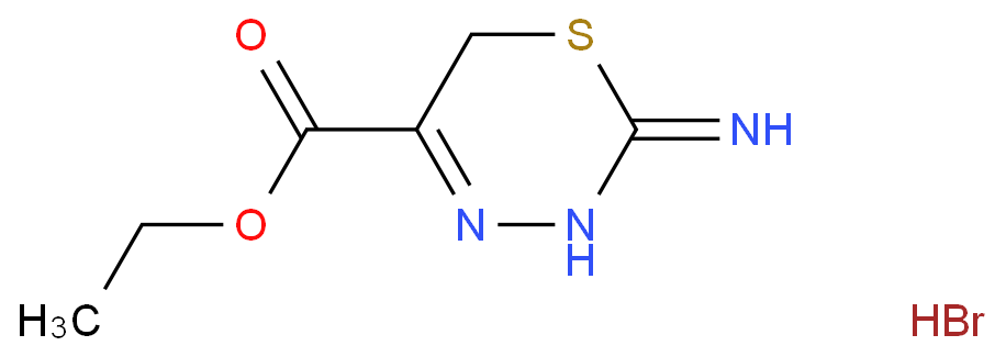 2-Amino-6H-[1,3,4]thiadiazine-5-carboxylic acid ethyl ester HBr