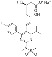 (3R,5S,6E)-7-[4-(4-氟苯基)-6-异丙基-2-(N-甲基甲磺酰基胺基-5-嘧啶-3,5-二羟基-6-庚酸钠