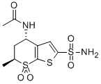(4S-trans)-N-[2-(aminosulfonyl)-5,6-dihydro-6-methyl-7,7-dioxido-4H-thieno-[2,3-b] thiopyran-4-yl]-acetamide