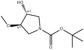 rel-(3R,4R)-3-Hydroxy-4-methoxypyrrolidine-1-carbo xylic acid tert-butyl ester...