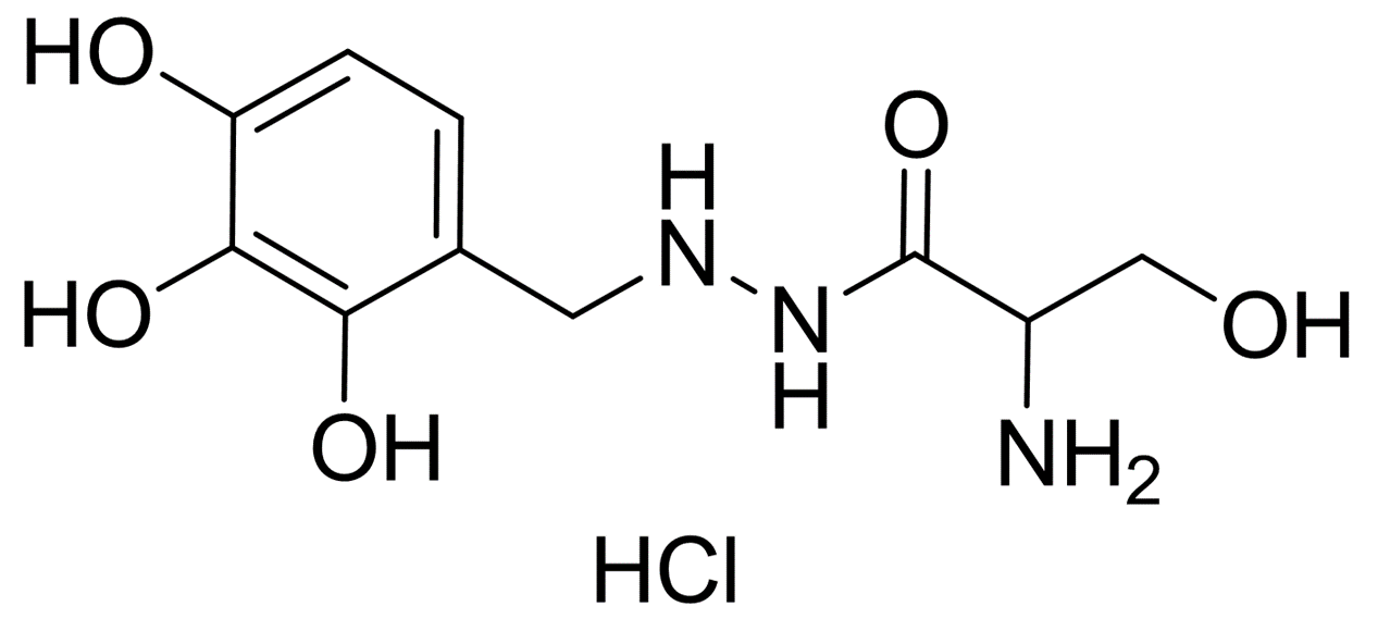 DL-SERINE 2-[(2,3,4-TRIHYDROXYPHENYL)METHYL]HYDRAZIDE HCL