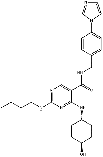 2-(Butylamino)-4-[(trans-4-hydroxycyclohexyl)amino]-N-[[4-(1H-imidazol-1-yl)phenyl]methyl]-5-pyrimidinecarboxamide
