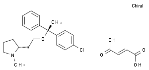 (2R)-2-[2-[(1R)-1-(4-CHLOROPHENYLETHOXY)]ETHYL]-1-METHYL-2-PYRROLIDINE FUMARATE