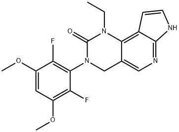 2H-Pyrrolo[3',2':5,6]pyrido[4,3-d]pyrimidin-2-one, 3-(2,6-difluoro-3,5-dimethoxyphenyl)-1-ethyl-1,3,4,7-tetrahydro-
