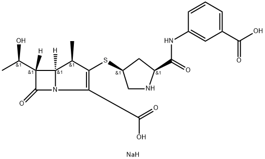 disodium (4R,5R,6S)-3-[(3S,5S)-5-[(3-carboxylatophenyl)carbamoyl]pyrro lidin-3-yl]sulfanyl-6-(1-hydroxyethyl)-4-methyl-7-oxo-1-azabicyclo[3.2.0]hept-2-ene-2-carboxylate