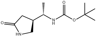 Carbamic acid, N-[(1S)-1-[(3R)-5-oxo-3-pyrrolidinyl]ethyl]-, 1,1-dimethylethyl ester