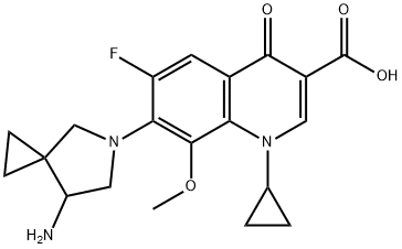 3-Quinolinecarboxylic acid, 7-(7-amino-5-azaspiro[2.4]hept-5-yl)-1-cyclopropyl-6-fluoro-1,4-dihydro-8-methoxy-4-oxo-