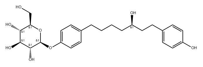 β-D-Glucopyranoside, 4-[(5R)-5-hydroxy-7-(4-hydroxyphenyl)heptyl]phenyl