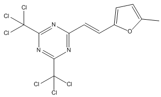 2-[2-(5-甲基呋喃-2-基)乙烯基]-4,6-双(三氯甲基)-1,3,5-三嗪