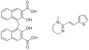Pyrimidine, 1,4,5,6-tetrahydro-1-methyl-2-(1E)-2-(2-thienyl)ethenyl-
