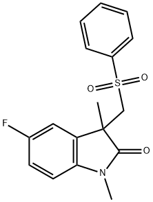 5-氟-1,3-二甲基-3-((苯磺酰基)甲基)吲哚啉-2-酮