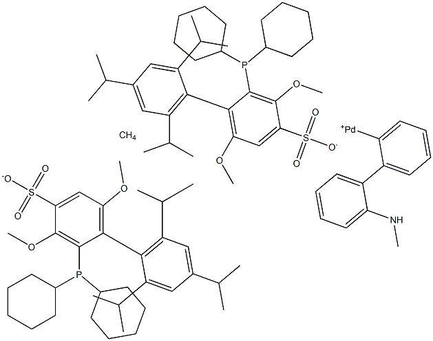 Methanesulfonato(2-dicyclohexylphosphino-3,6-dimethoxy-2',4',6'-tri-i-propyl-1,1'-biphenyl)(2'-methylamino-1,1'-biphenyl-2-yl)palladium(II)