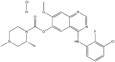 (R)-4-((3-chloro-2-fluorophenyl)amino)-7-methoxyquinazolin-6-yl 2,4-dimethylpiperazine-1-carboxylate hydrochloride salt