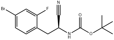 Carbamic acid, N-[(1S)-2-(4-bromo-2-fluorophenyl)-1-cyanoethyl]-, 1,1-dimethylethyl ester