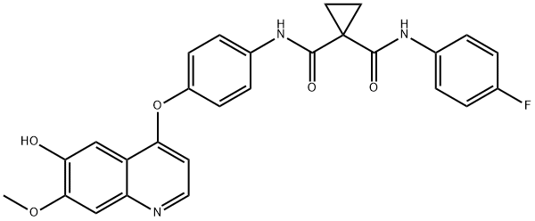 N-(4-fluorophenyl)-N-(4-((7-hydroxy-6-methoxyquinolin-4-yl)oxy)phenyl)cyclopropane-1,1-dicarboxamide