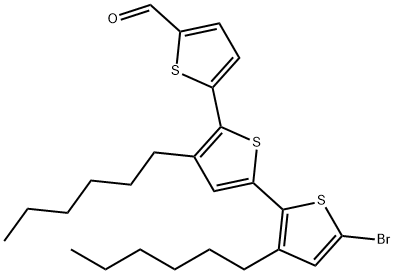 5-[5-(5-Bromo-3-hexylthiophen-2-yl)-3-hexylthiophen-2-yl]thiophene-2-carbaldehyde