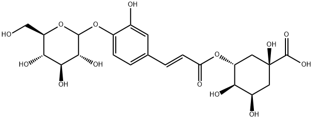 3-[[(2E)-3-[4-(D-glucopyranosyloxy)-3-hydroxyphenyl]-1-oxo-2-propen-1-yl]oxy]-1,4,5-trihydroxy-(1S,3R,4R,5R)-Cyclohexanecarboxylic acid