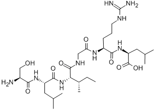 (2S)-2-[[(2S)-2-[[2-[[(2S,3S)-2-[[(2S)-2-[[(2S)-2-amino-3-hydroxypropanoyl]amino]-4-methylpentanoyl]amino]-3-methylpentanoyl]amino]acetyl]amino]-5-(diaminomethylideneamino)pentanoyl]amino]-4-methylpentanoic acid