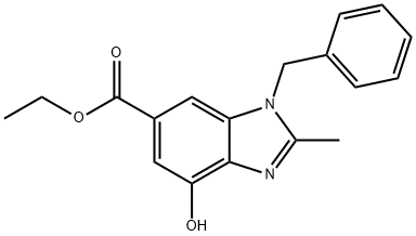 1H-Benzimidazole-6-carboxylic acid, 4-hydroxy-2-methyl-1-(phenylmethyl)-, ethyl ester