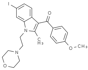 1-[2-(Morpholin-4-yl)ethyl]-2-Methyl-3-(4-Methoxybenzoyl)-6-iodoindole