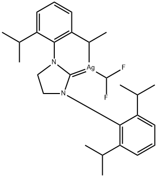 1,3-Bis[2,6-bis(1-methylethyl)phenyl]-2-imidazolidinylidene](difluoromethyl)-silver