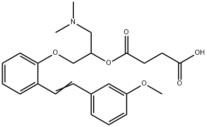 Succinic acid mono-(1-dimethylaminomethyl-2-{2-[2-(3-methoxy-phenyl)-vinyl]-phenoxy}-ethyl) ester