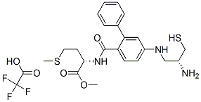 N-[4-[2(R)-Amino-3-mercaptopropyl]amino-2-phenylbenzoyl]methionine  methyl  ester  trifluoroacetate  salt