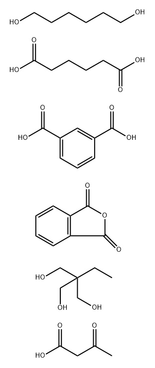1,3-Benzenedicarboxylic acid, polymer with 2-ethyl-2-(hydroxymethyl)-1,3-propanediol, hexanedioic acid, 1,6-hexanediol and 1,3-isobenzofurandione, 3-oxobutanoate