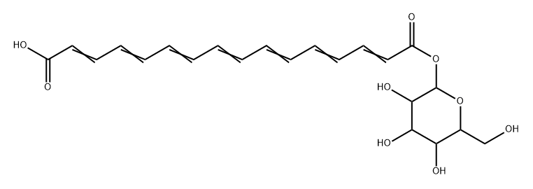 β-D-Glucopyranose, 1-[hydrogen (2E,4E,6E,8E,10E,12E,14E)-2,4,6,8,10,12,14-hexadecaheptaenedioate]