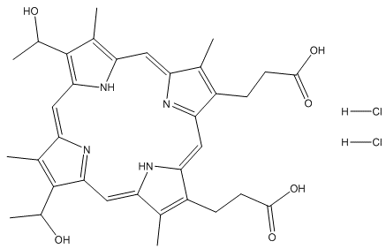 acido1,3,5,8-tetrametil-2,4-bis(idrossietil)porpfina-6,7-dipropionicodiclor