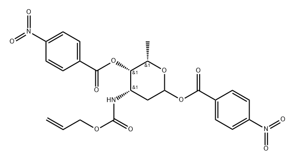 L-lyxo-Hexopyranose, 2,3,6-trideoxy-3-[[(2-propen-1-yloxy)carbonyl]amino]-, 1,4-bis(4-nitrobenzoate)