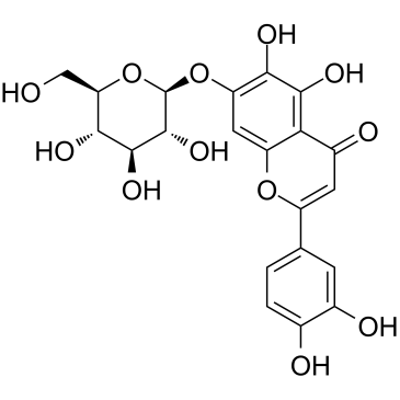 4H-1-Benzopyran-4-one, 2-(3,4-dihydroxyphenyl)-7-(β-D-glucopyranosyloxy)-5,6-dihydroxy-