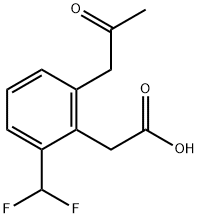 2-(Difluoromethyl)-6-(2-oxopropyl)phenylacetic acid