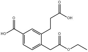 Ethyl 4-carboxy-2-(2-carboxyethyl)phenylacetate
