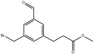 Methyl 3-(bromomethyl)-5-formylphenylpropanoate