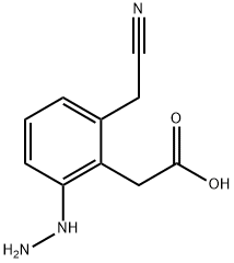 2-(Carboxymethyl)-3-hydrazinylphenylacetonitrile