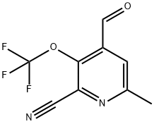 2-Cyano-6-methyl-3-(trifluoromethoxy)pyridine-4-carboxaldehyde