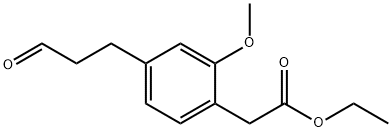 Ethyl 2-methoxy-4-(3-oxopropyl)phenylacetate