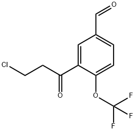 3-(3-Chloropropanoyl)-4-(trifluoromethoxy)benzaldehyde
