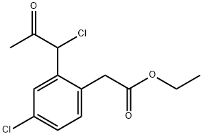 Ethyl 4-chloro-2-(1-chloro-2-oxopropyl)phenylacetate