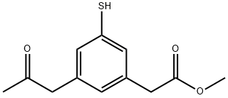 Methyl 3-mercapto-5-(2-oxopropyl)phenylacetate