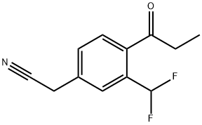 3-(Difluoromethyl)-4-propionylphenylacetonitrile