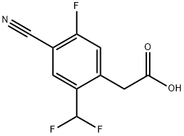 4-Cyano-2-difluoromethyl-5-fluorophenylacetic acid