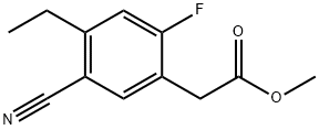 Methyl 5-cyano-2-fluoro-4-ethylphenylacetate