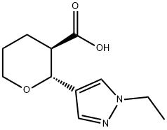 trans-2-(1-ethyl-1H-pyrazol-4-yl)oxane-3-carboxylic acid