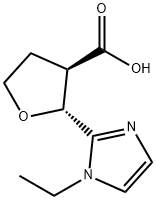 3-Furancarboxylic acid, 2-(1-ethyl-1H-imidazol-2-yl)tetrahydro-, (2R,3R)-