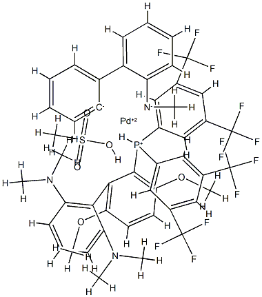 甲磺酸{2-双[3,5-二(三氟甲基)苯基膦基]-3,6-二甲氧基-2',6'-双(二甲氨基)-联苯基}(2'-甲氨基-1,1'-联苯-2-基)钯(II)