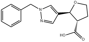 trans-2-(1-benzyl-1H-pyrazol-4-yl)oxolane-3-carboxylic acid